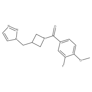 1-{[1-(3-fluoro-4-methoxybenzoyl)azetidin-3-yl]methyl}-1H-1,2,3-triazole Structure