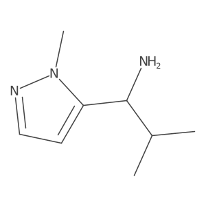 (1S)-2-methyl-1-(1-methyl-1H-pyrazol-5-yl)propan-1-amine Structure