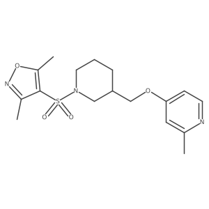 4-({1-[(3,5-Dimethyl-1,2-oxazol-4-yl)sulfonyl]piperidin-3-yl}methoxy)-2-methylpyridine结构式
