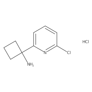 1-(6-Chloropyridin-2-yl)cyclobutanamine hydrochloride结构式