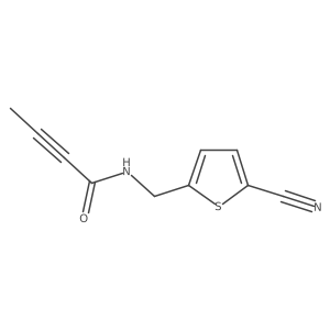 N-[(5-Cyanothiophen-2-yl)methyl]but-2-ynamide结构式