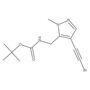 Tert-butyl N-[[4-(2-bromoethynyl)-2-methylpyrazol-3-yl]methyl]carbamate Structure