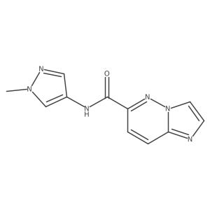N-(1-methyl-1H-pyrazol-4-yl)imidazo[1,2-b]pyridazine-6-carboxamide结构式