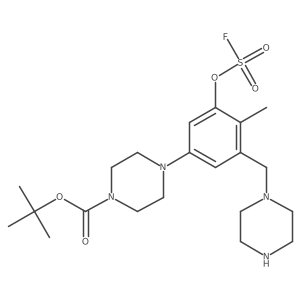 Tert-butyl 4-{3-[(fluorosulfonyl)oxy]-4-methyl-5-[(piperazin-1-yl)methyl]phenyl}piperazine-1-carboxylate结构式