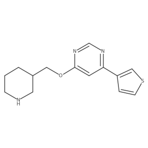 4-[(Piperidin-3-yl)methoxy]-6-(thiophen-3-yl)pyrimidine Structure