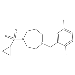 1-(Cyclopropanesulfonyl)-4-[(2,5-dimethylphenyl)methyl]-1,4-diazepane Structure