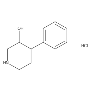 cis-4-Phenyl-3-piperidinol hydrochloride Structure