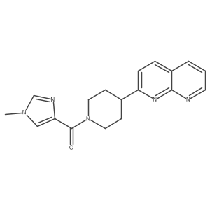 2-[1-(1-methyl-1H-imidazole-4-carbonyl)piperidin-4-yl]-1,8-naphthyridine结构式
