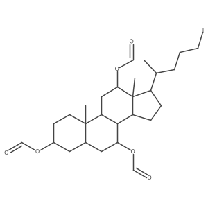 (3alpha,5beta,7alpha,12alpha)-24-Iodocholane-3,7,12-triol Triformate Structure