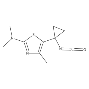 5-(1-isocyanatocyclopropyl)-N,N,4-trimethyl-1,3-thiazol-2-amine结构式