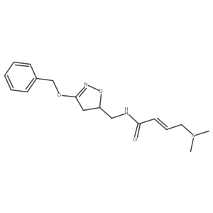 (2E)-N-{[3-(benzyloxy)-4,5-dihydro-1,2-oxazol-5-yl]methyl}-4-(dimethylamino)but-2-enamide结构式