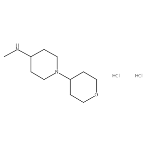 N-methyl-1-(oxan-4-yl)piperidin-4-amine dihydrochloride结构式