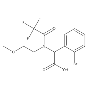2-(2-bromophenyl)-2-[2,2,2-trifluoro-N-(2-methoxyethyl)acetamido]acetic acid Structure