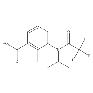 2-methyl-3-[2,2,2-trifluoro-N-(propan-2-yl)acetamido]benzoic acid Structure