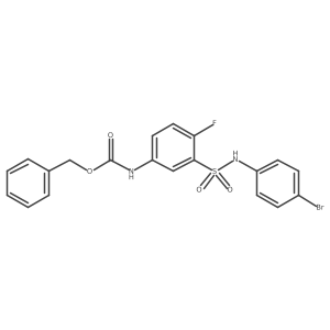 benzyl N-{3-[(4-bromophenyl)sulfamoyl]-4-fluorophenyl}carbamate结构式