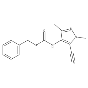 benzyl N-(5-cyano-1,3-dimethyl-1H-pyrazol-4-yl)carbamate Structure