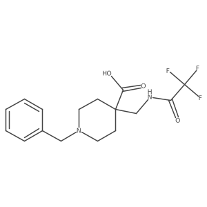 1-Benzyl-4-[(2,2,2-trifluoroacetamido)methyl]piperidine-4-carboxylic acid Structure