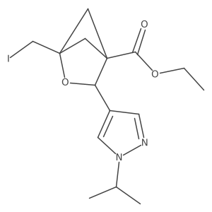 Ethyl 1-(iodomethyl)-3-(1-propan-2-ylpyrazol-4-yl)-2-oxabicyclo[2.1.1]hexane-4-carboxylate Structure