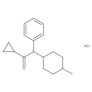 N-(1-methylpiperidin-4-yl)-N-phenylcyclopropanecarboxamide,monohydrochloride结构式