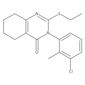 3-(3-Chloro-2-methylphenyl)-2-(ethylsulfanyl)-3,4,5,6,7,8-hexahydroquinazolin-4-one结构式