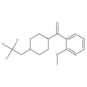 1-(2-Methoxypyridine-3-carbonyl)-4-(2,2,2-trifluoroethyl)piperazine Structure