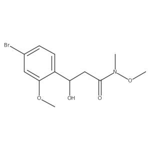 3-(4-Bromo-2-methoxyphenyl)-3-hydroxy-N-methoxy-N-methylpropanamide结构式