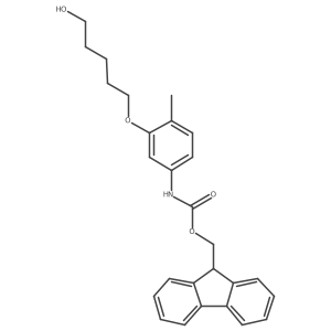 (9H-fluoren-9-yl)methyl N-{3-[(5-hydroxypentyl)oxy]-4-methylphenyl}carbamate结构式