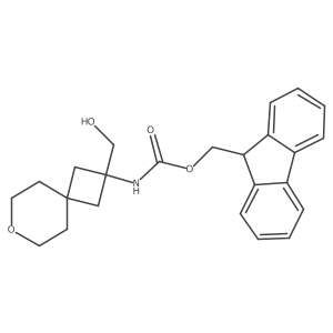 (9H-fluoren-9-yl)methyl N-[2-(hydroxymethyl)-7-oxaspiro[3.5]nonan-2-yl]carbamate结构式