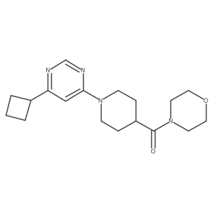 4-[1-(6-Cyclobutylpyrimidin-4-yl)piperidine-4-carbonyl]morpholine结构式