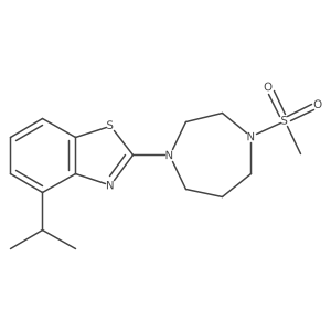 2-(4-Methanesulfonyl-1,4-diazepan-1-yl)-4-(propan-2-yl)-1,3-benzothiazole结构式
