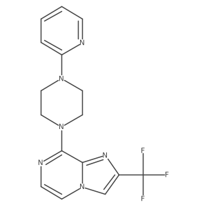 1-(Pyridin-2-yl)-4-[2-(trifluoromethyl)imidazo[1,2-a]pyrazin-8-yl]piperazine结构式