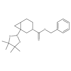 Benzyl 1-(4,4,5,5-tetramethyl-1,3,2-dioxaborolan-2-yl)-3-azabicyclo[4.1.0]heptane-3-carboxylate结构式