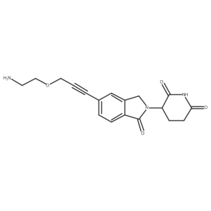 3-[5-[3-(2-Aminoethoxy)prop-1-ynyl]-1-oxo-isoindolin-2-yl]piperidine-2,6-dione Structure