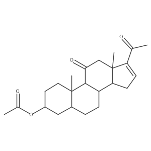 3-Hydroxy-pregn-16-ene-11,20-dione acetate, (3alpha,5alpha)- Structure