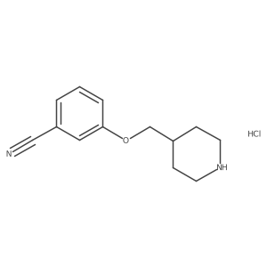 3-(Piperidin-4-ylmethoxy)benzonitrile hydrochloride结构式