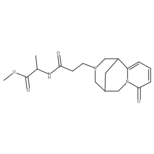 Cytisine, 12-[2-[(1-carboxyethyl)carbamoyl]ethyl]-, methyl ester结构式