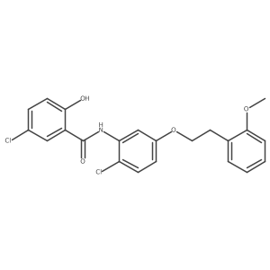 Benzamide,5-chloro-n-[2-chloro-5-[2-(2-methoxyphenyl)ethoxy]phenyl]-2-hydroxy- Structure