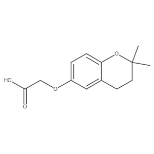2-[(2,2-dimethyl-3,4-dihydro-2H-1-benzopyran-6-yl)oxy]acetic acid结构式
