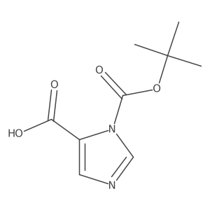 1-(tert-Butoxycarbonyl)-1H-imidazole-5-carboxylic acid结构式