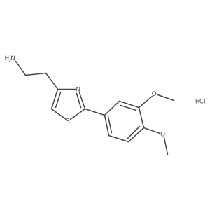 4-Thiazoleethanamine, 2-(3,4-dimethoxyphenyl)-, hydrochloride (1:2) Structure