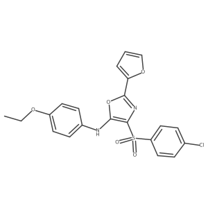 4-((4-chlorophenyl)sulfonyl)-N-(4-ethoxyphenyl)-2-(furan-2-yl)oxazol-5-amine结构式