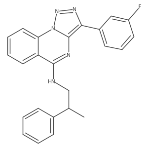 3-(3-fluorophenyl)-N-(2-phenylpropyl)-[1,2,3]triazolo[1,5-a]quinazolin-5-amine结构式