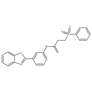 N-(3-(benzo[d]thiazol-2-yl)phenyl)-3-(phenylsulfonyl)propanamide结构式