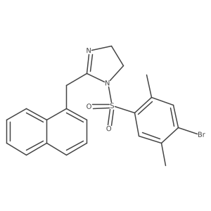 1-(4-bromo-2,5-dimethylbenzenesulfonyl)-2-[(naphthalen-1-yl)methyl]-4,5-dihydro-1H-imidazole结构式