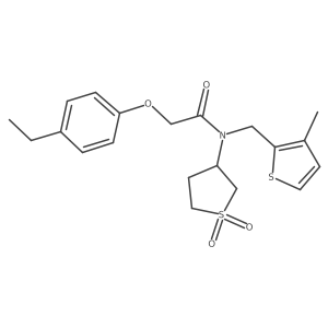 N-(1,1-dioxidotetrahydrothiophen-3-yl)-2-(4-ethylphenoxy)-N-[(3-methylthiophen-2-yl)methyl]acetamide Structure