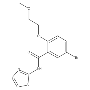 5-bromo-2-(2-methoxyethoxy)-N-(1,3-thiazol-2-yl)benzamide结构式