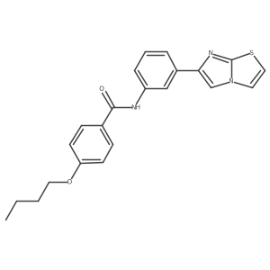 4-butoxy-N-(3-(imidazo[2,1-b]thiazol-6-yl)phenyl)benzamide结构式
