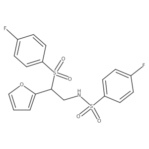 4-fluoro-N-(2-((4-fluorophenyl)sulfonyl)-2-(furan-2-yl)ethyl)benzenesulfonamide Structure