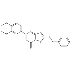 2-(benzylthio)-5-(3,4-dimethoxyphenyl)[1,2,4]triazolo[1,5-a]pyrimidin-7(4H)-one Structure