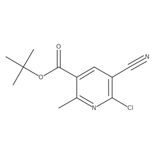 Tert-butyl 6-chloro-5-cyano-2-methylnicotinate结构式